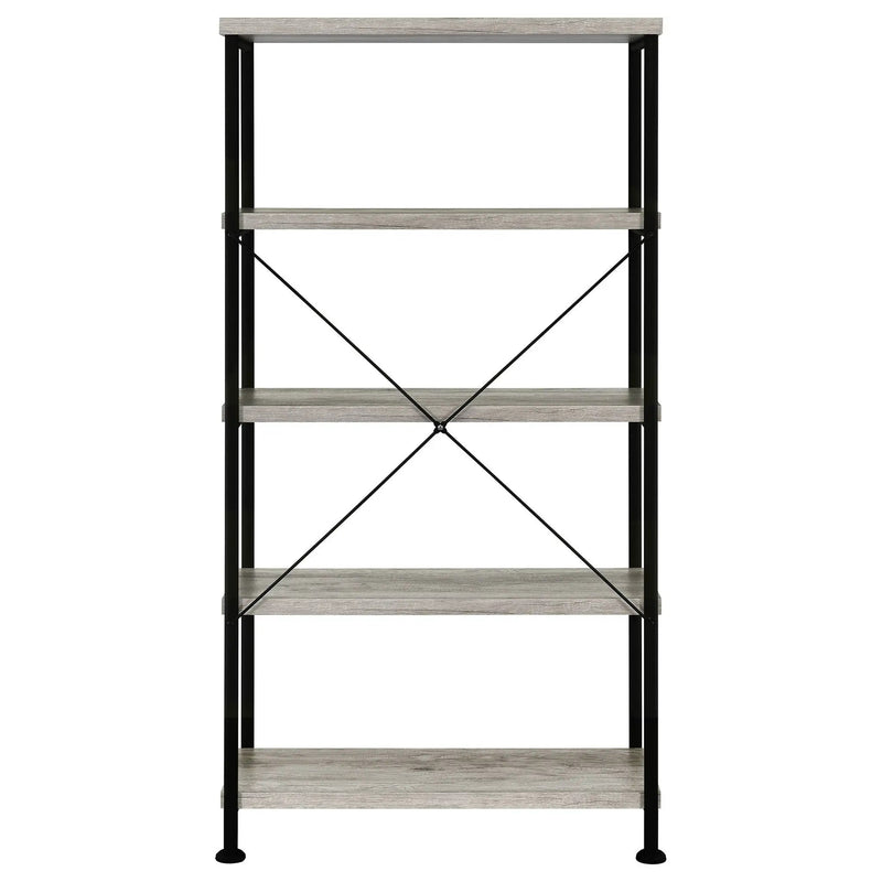Analiese 63-inch 4-shelf Bookshelf Grey Driftwood by Unique Piece Furniture