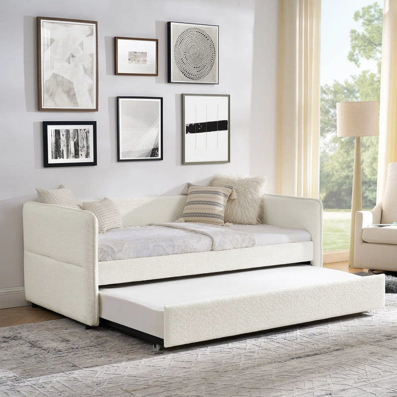 Upholstered Daybed With Pop Up Trundle by Unique Piece Furniture