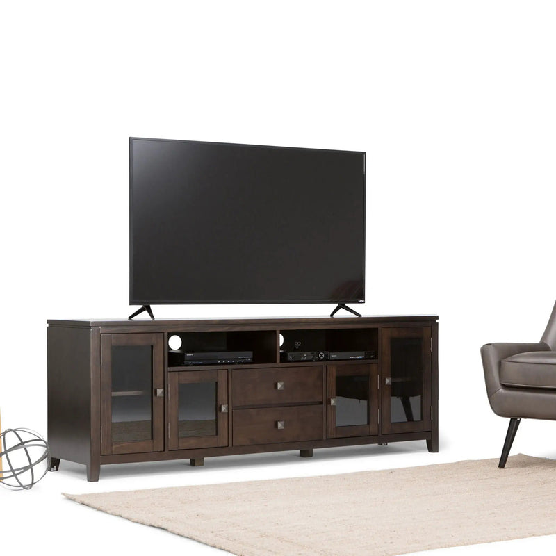 Cosmopolitan - Wide TV Media Stand - Mahogany Brown by HouseOfZazla