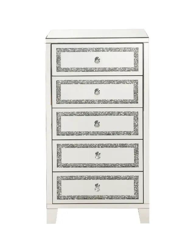 Noralie - Cabinet - Mirrored, Faux Diamonds by Unique Piece Furniture