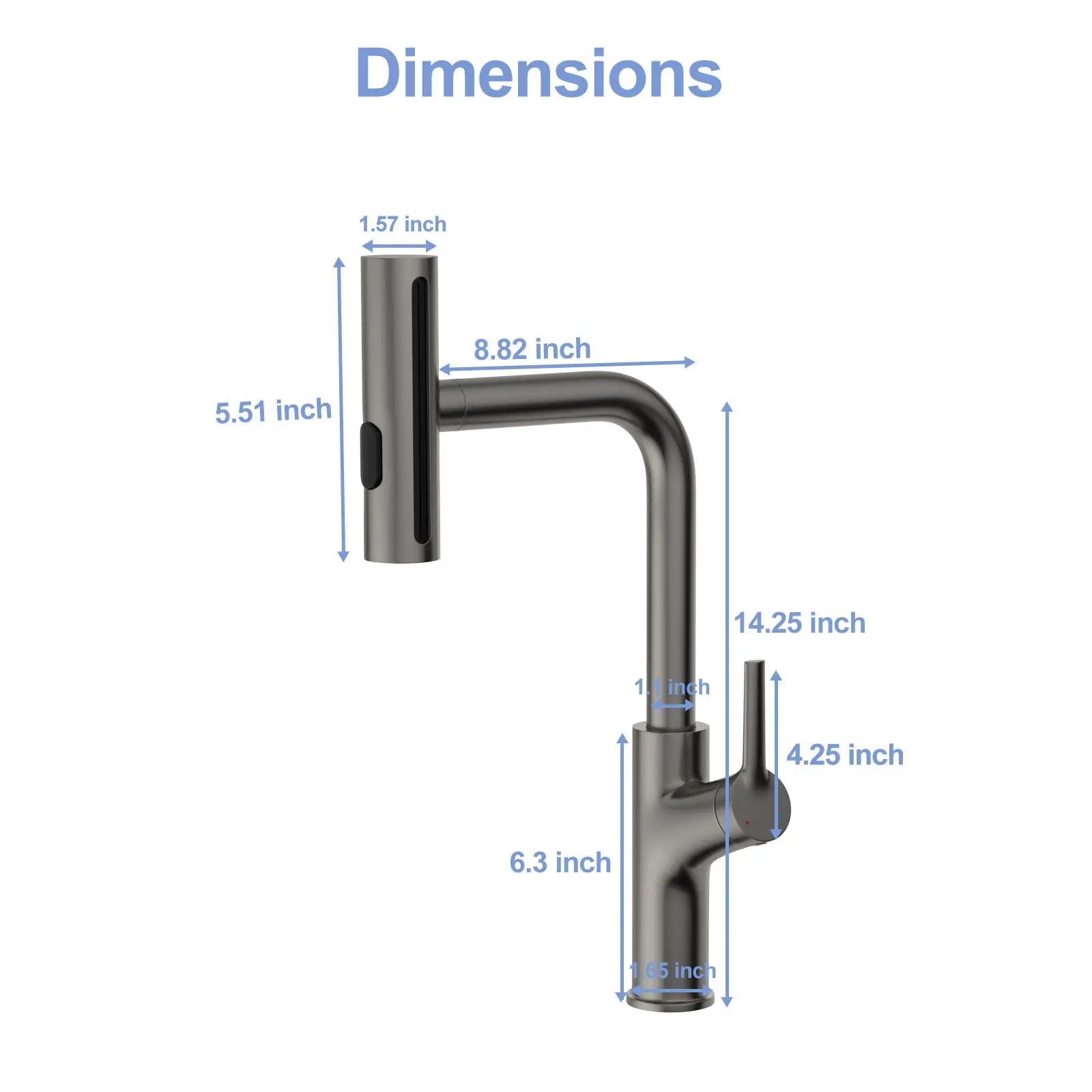 360° Pull Down Kitchen Faucet With 4 Spray Modes by HouseOfZazla
