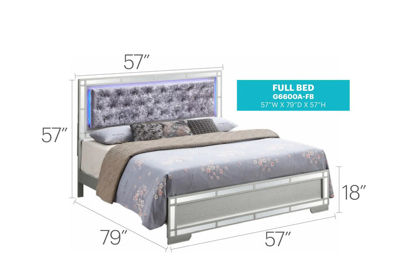 Madison - Upholstered Bed With LED by Unique Piece Furniture