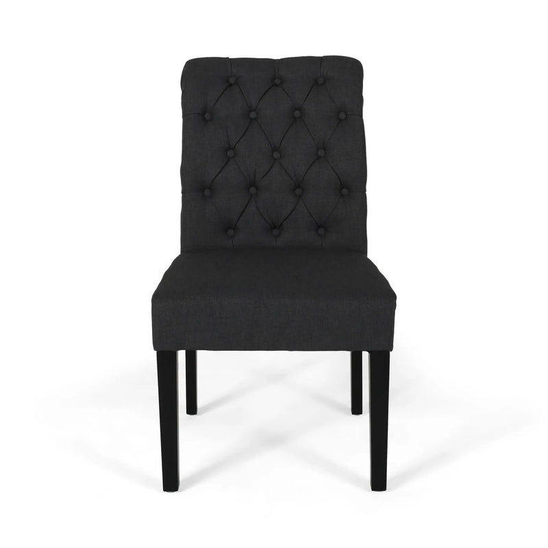 Broxton Tuft Dining Rolltop Chairs With Button Tufted Backrest (Set of 2) by HouseOfZazla
