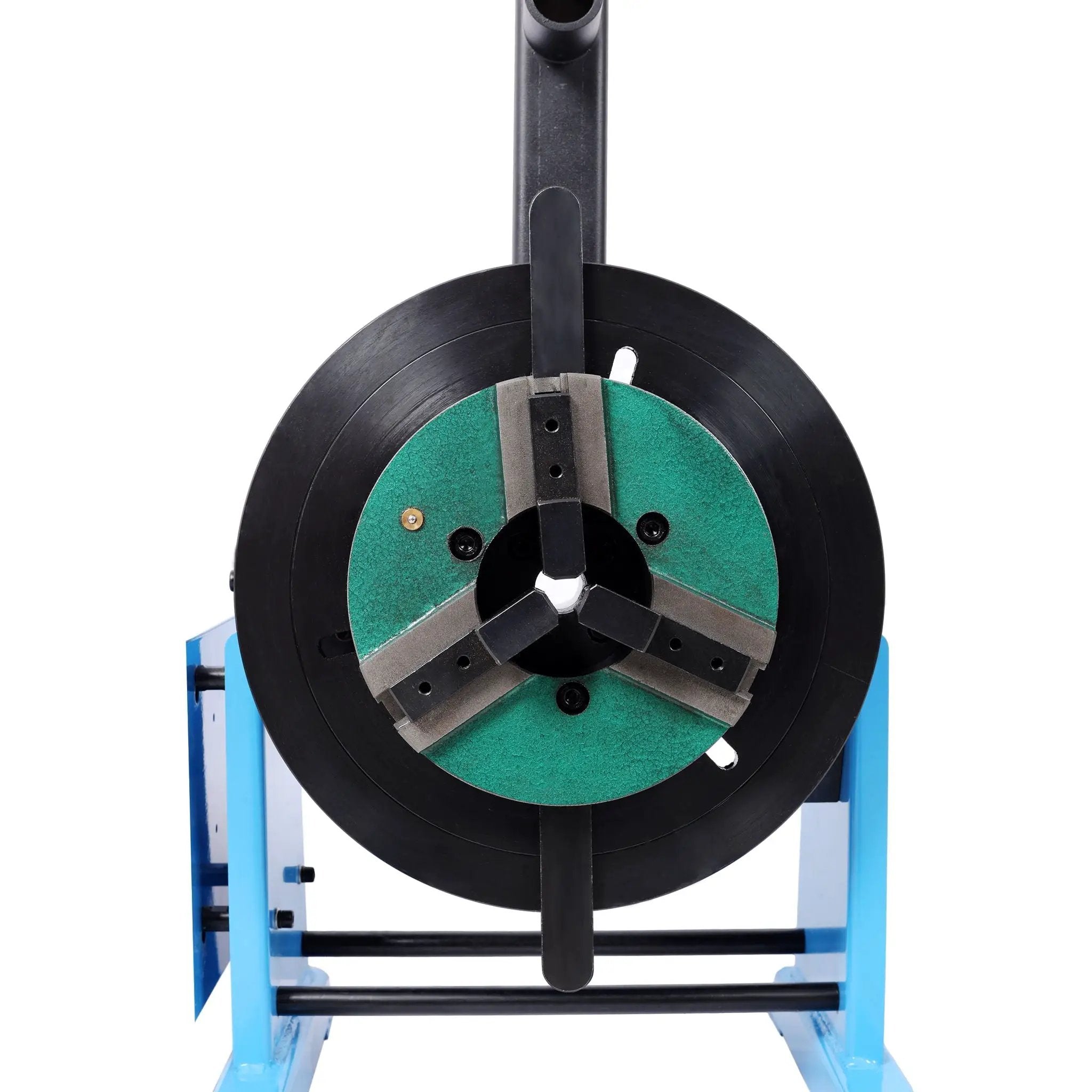 Heavy Duty Rotary Welding Positioner Turntable Table With Manual Tilt And 3 Jaw Lathe Chuck - Blue by HouseOfZazla