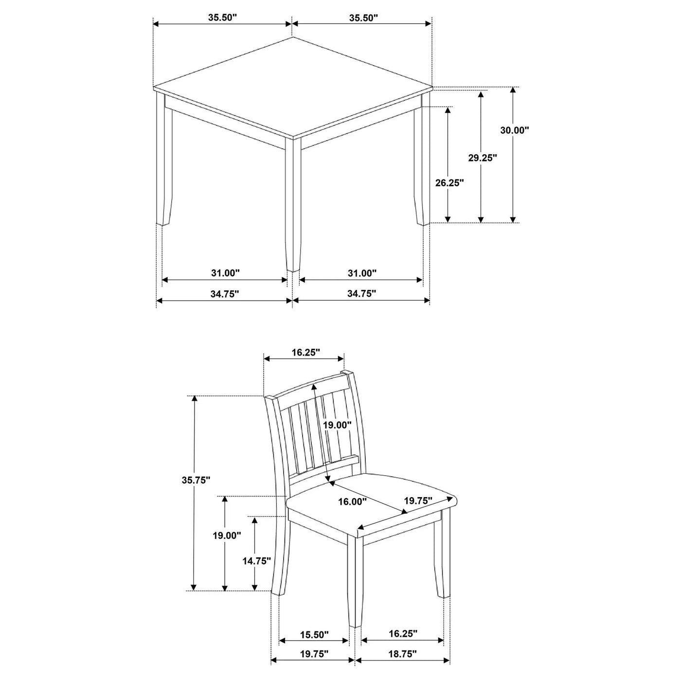 Rowland - 5 Piece Dining Set by HouseOfZazla