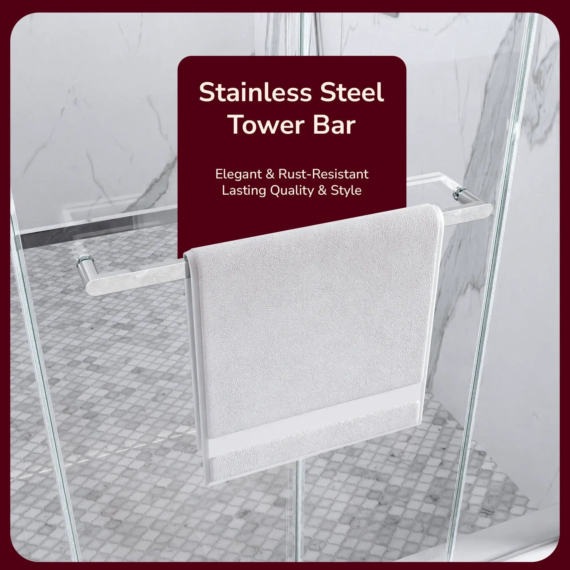 56"-60"W x 80"H Frameless Double Sliding Shower Door by HouseOfZazla