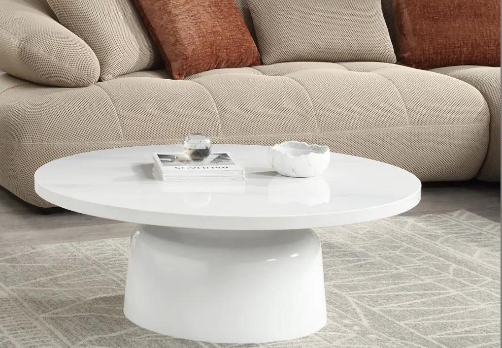 Zaid - Engineering Marble High Gloss Table by Unique Piece Furniture