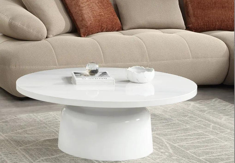 Zaid - Engineering Marble High Gloss Table by Unique Piece Furniture