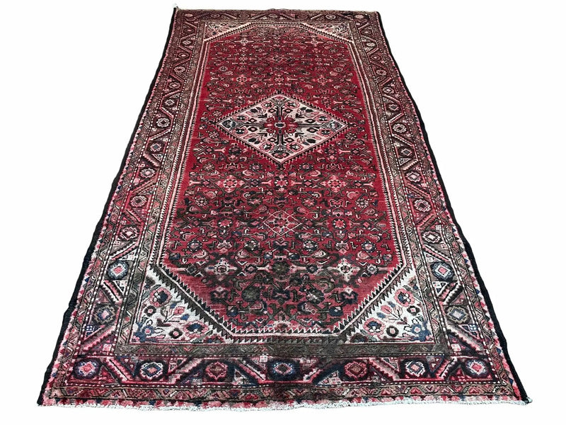 5.5 X 10 Antique Handmade Wool Tribal Gallery Rug All Over Red Runner Corridor by Jewel Rugs