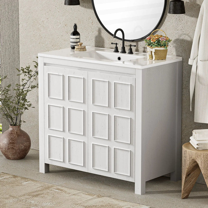 Bathroom Vanity Organizer With Sink, Combo Cabinet Set, Bathroom Storage Cabinet by Unique Piece Furniture