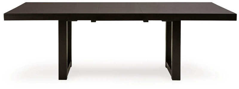 Neymorton - 7 Pc. - Rectangular Extension Table, 6 Side Chairs - Dark Grayish Brown by Unique Piece Furniture