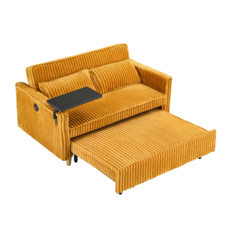 Pull Out Sofa With Movable Tabletop And USB Ports by HouseOfZazla