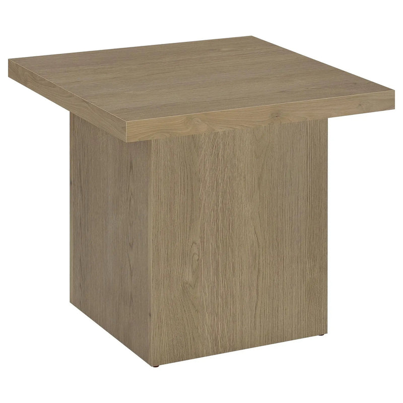 Devar 3-piece Square Cocktail Coffee End Table Set Latte by Unique Piece Furniture