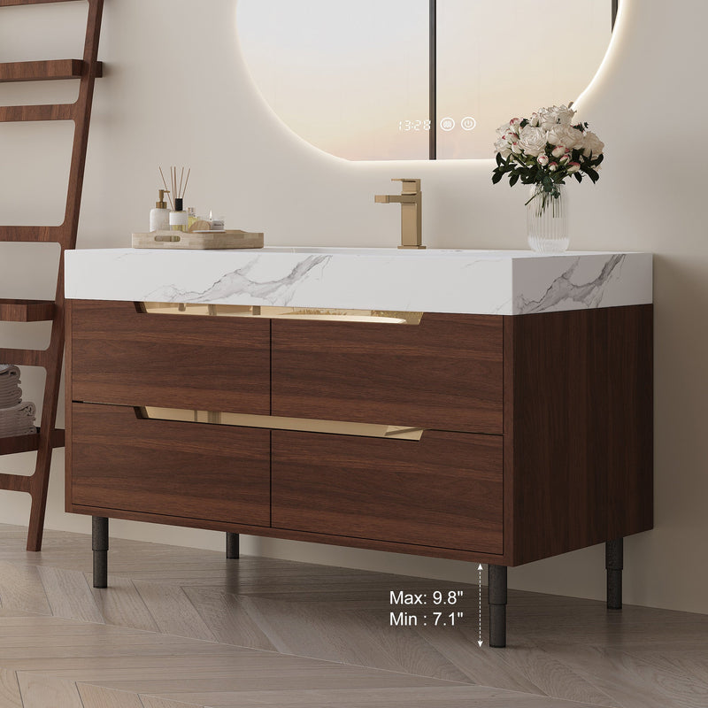 35.4" Farmhouse Free-standing Sintered Stone Bathroom Vanity with Undermount Sink by HouseOfZazla