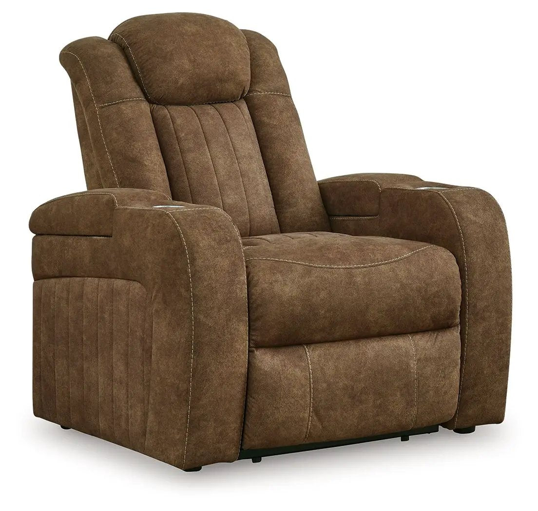 Wolfridge - Power Recliner/Adj Headrest - Brindle by Unique Piece Furniture