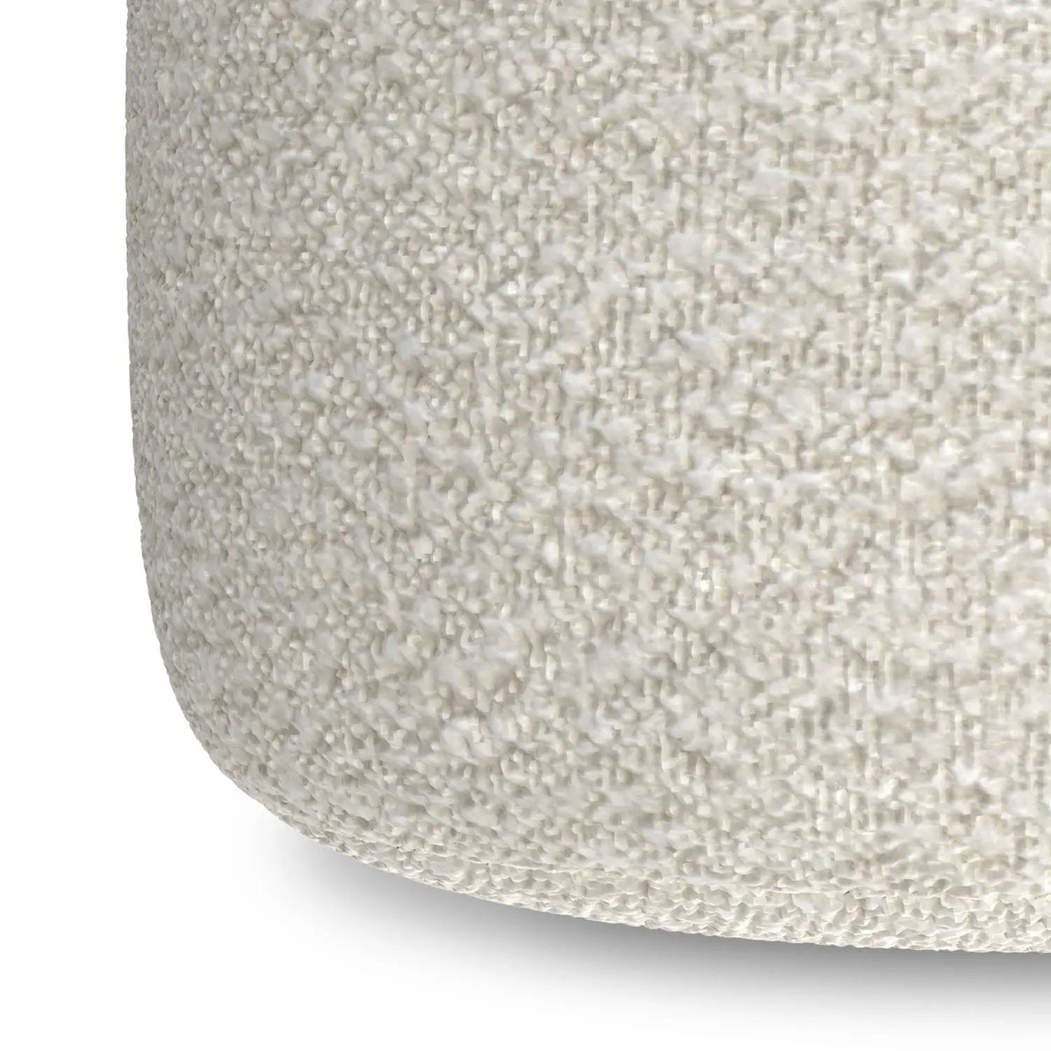Chantal - Round Pouf - White by HouseOfZazla