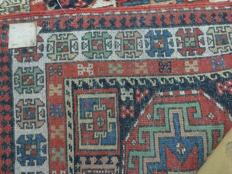 3 '4" X 10' Vintage Handmade Turkish Kazak Caucasian Wool Runner Rug Red Nice by Jewel Rugs
