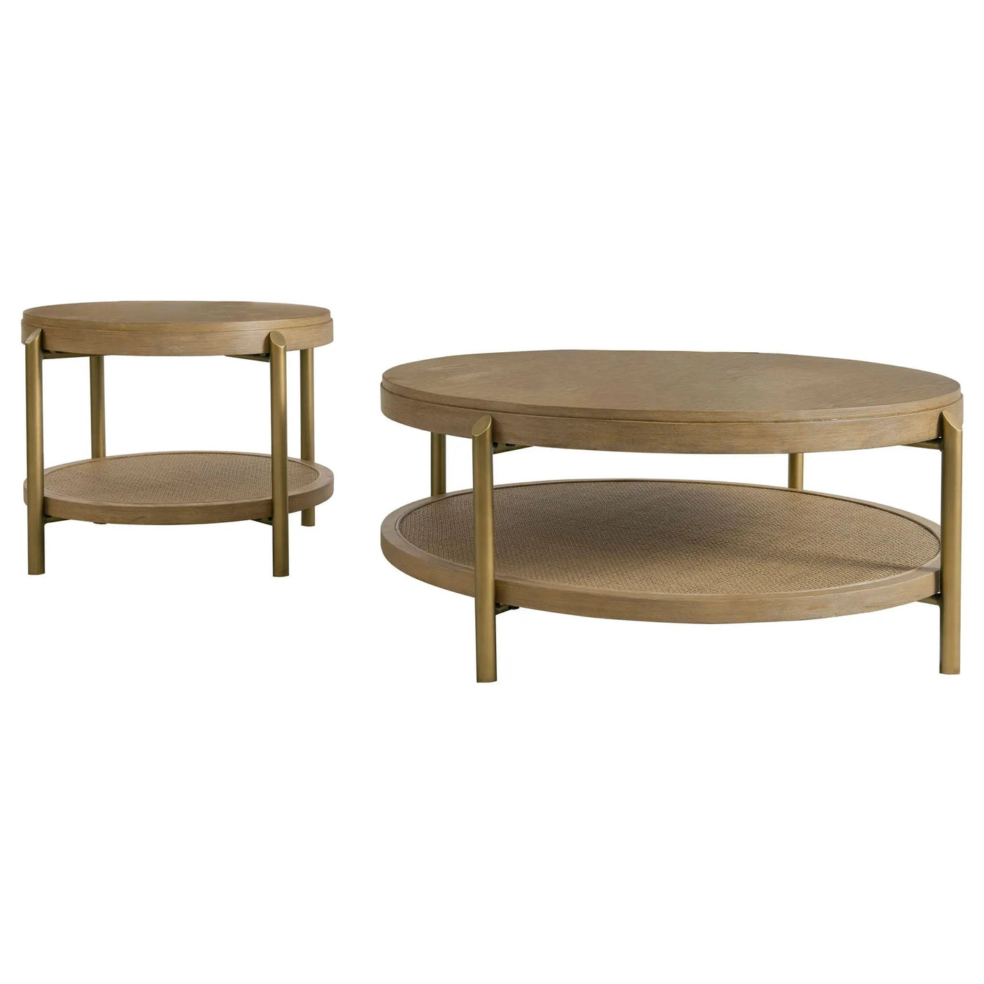 Benson - Round Coffee And End Table Set by HouseOfZazla