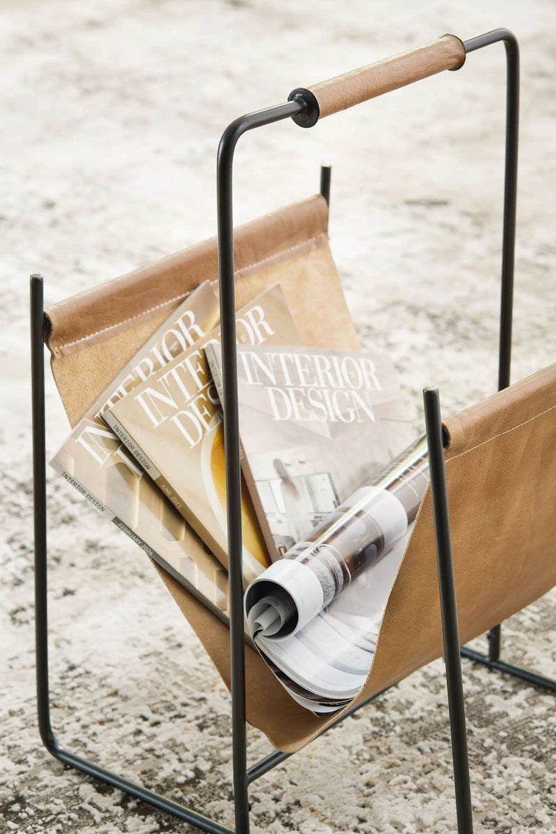 Faronworth - Magazine Rack - Brown / Black by Unique Piece Furniture