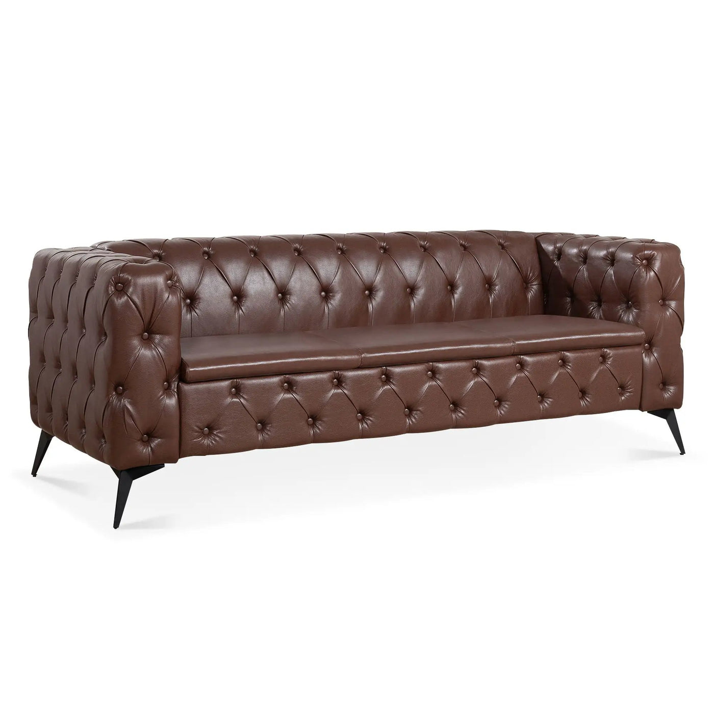Square Arm Removable Cushion 3 Seater Sofa by Unique Piece Furniture