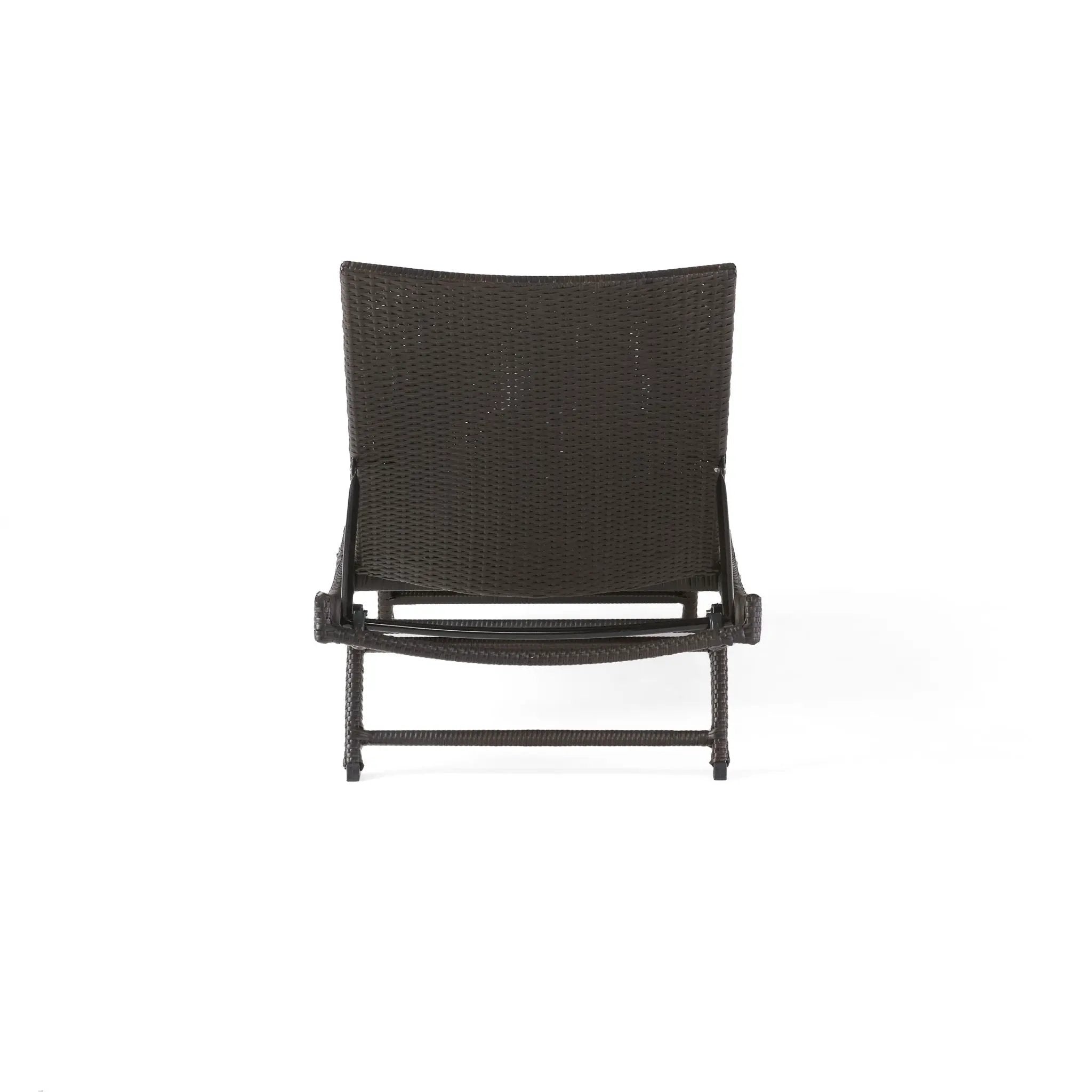 Kauai - Modern Style Wicker Chaise Lounge - Brown Multi by HouseOfZazla