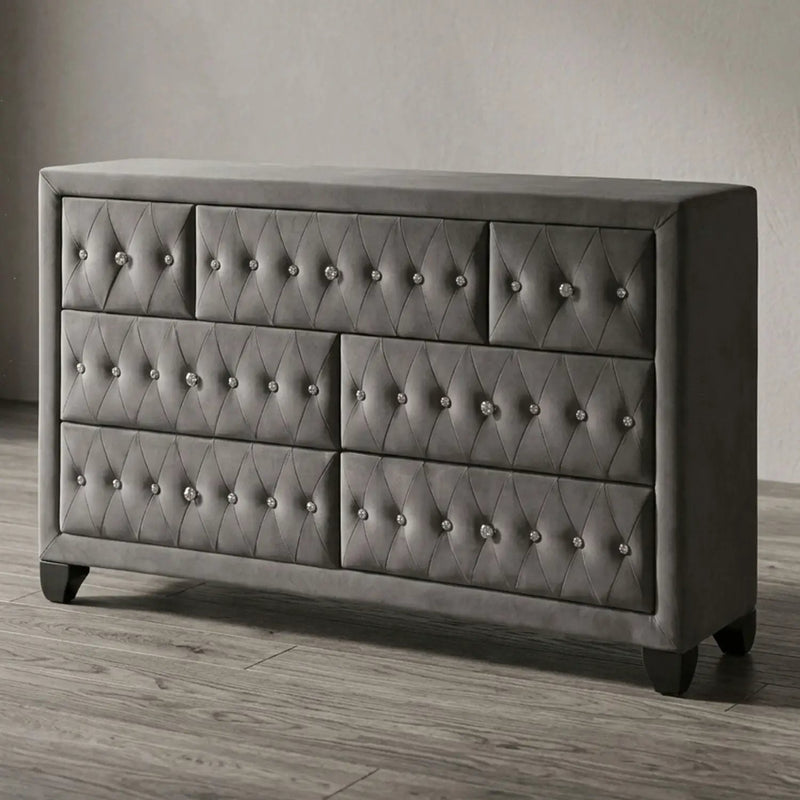 Sophia - 7 Drawer Dresser - Gray by HouseOfZazla