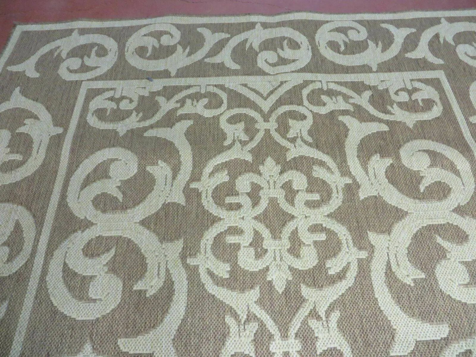 5' X 7' Machine Made Natural Fiber Jute Kilim Two Sided Rug Carpet Flat Weave Contemporary Design by Jewel Rugs