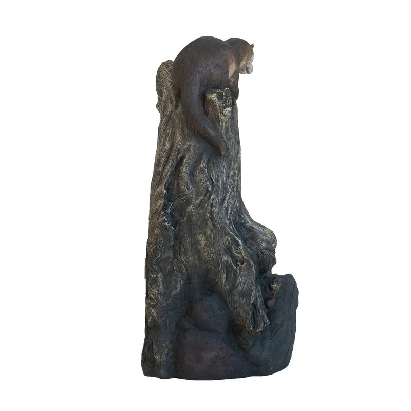Decorative Water Foutain With Otter Design, With Light And Pump, For Indoor And Outdoor - Brown by HouseOfZazla