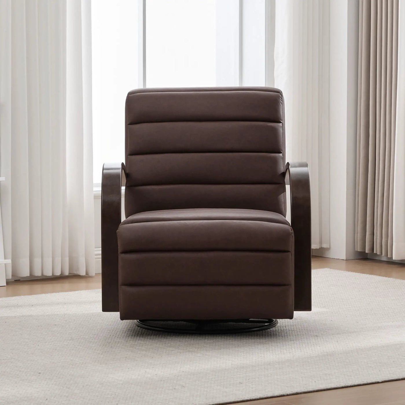 360° Swivel Accent Chair With Armrests, Comfy Lounge by HouseOfZazla