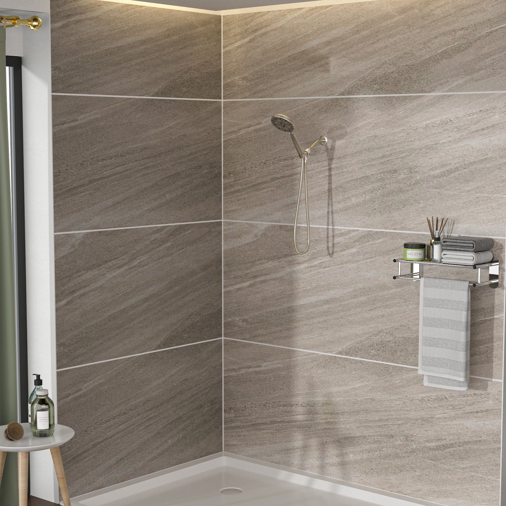 Multi Function Adjustable Hand Shower 7 Function Hand Shower, Wall Mounted - Brushed Nickel by HouseOfZazla