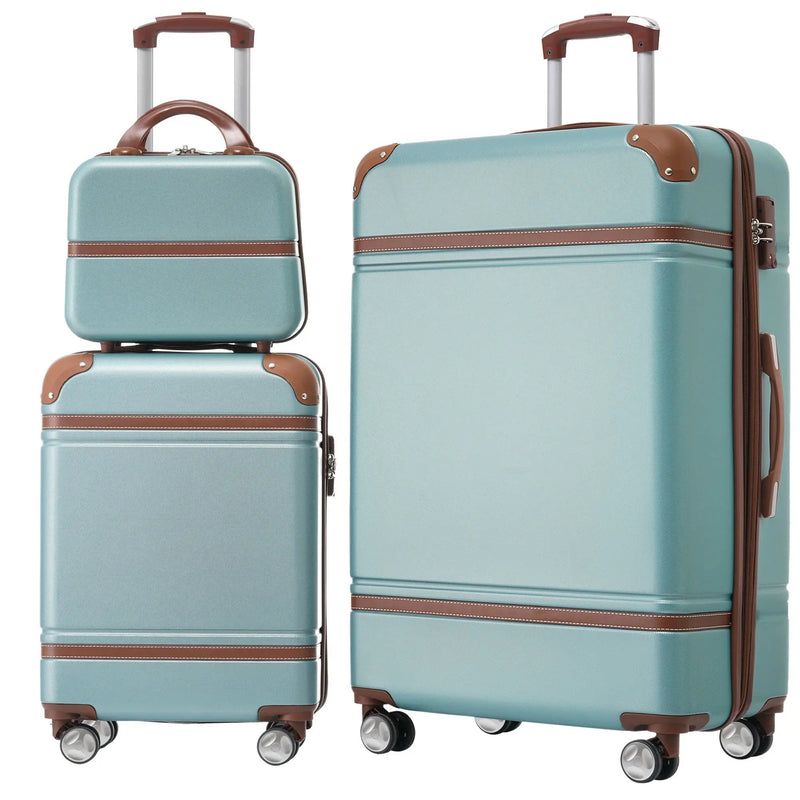 Hardshell Luggage Sets 3 Pieces 20" / 28" Luggages And Cosmetic Case Spinner Suitcase With Tsa Lock Lightweight by HouseOfZazla