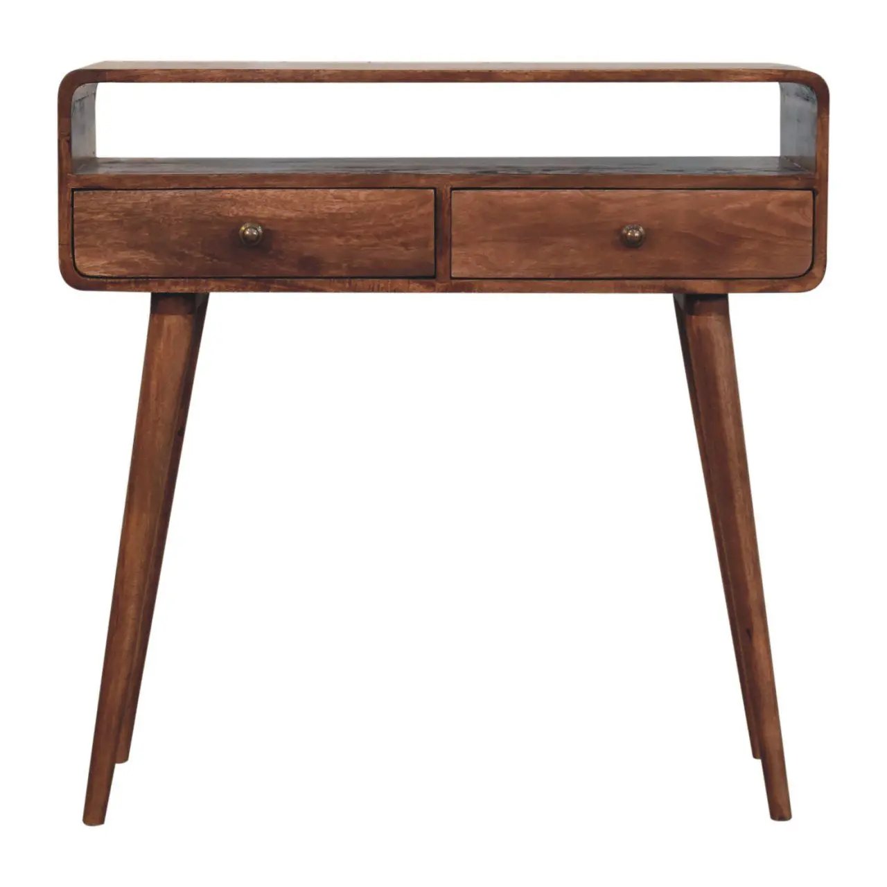 Solid Wood Curved Console Table by Unique Piece Furniture