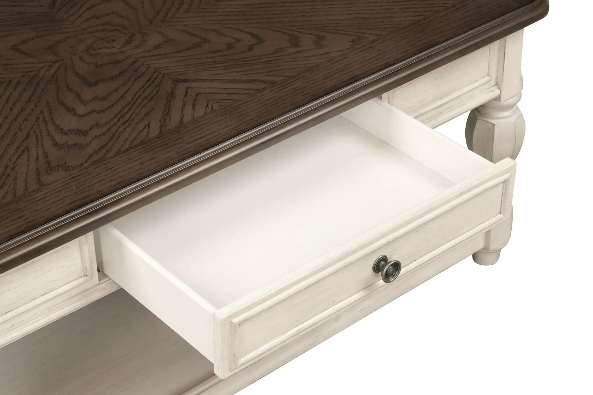 Chairside Table With Storage - Antique White by Unique Piece Furniture