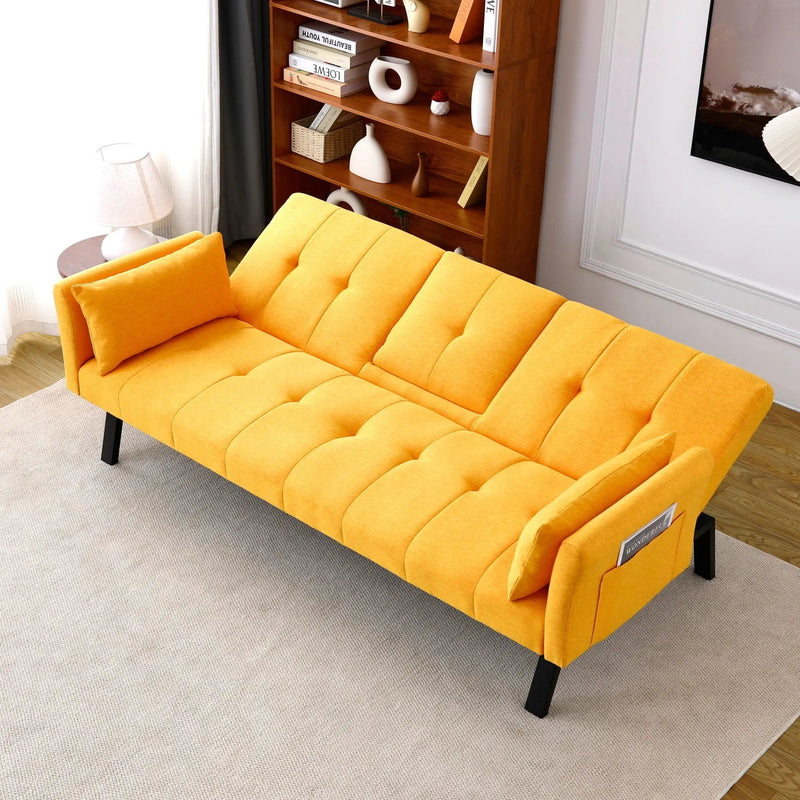 Sofa Bed With Foldable Design And Cup Holder by HouseOfZazla