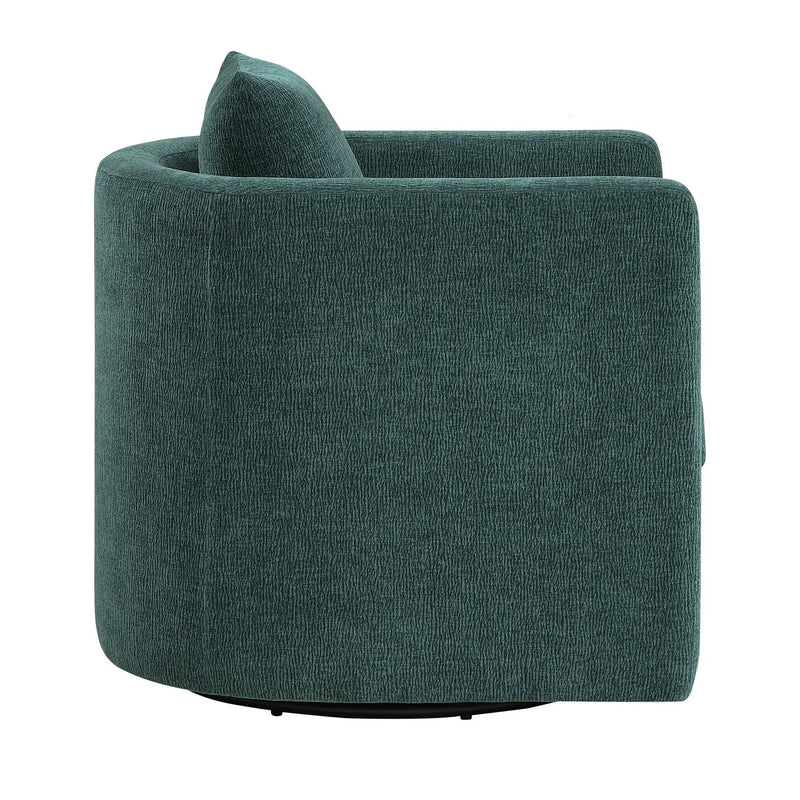 Sutton - Swivel Barrel Chair - Peacock by HouseOfZazla