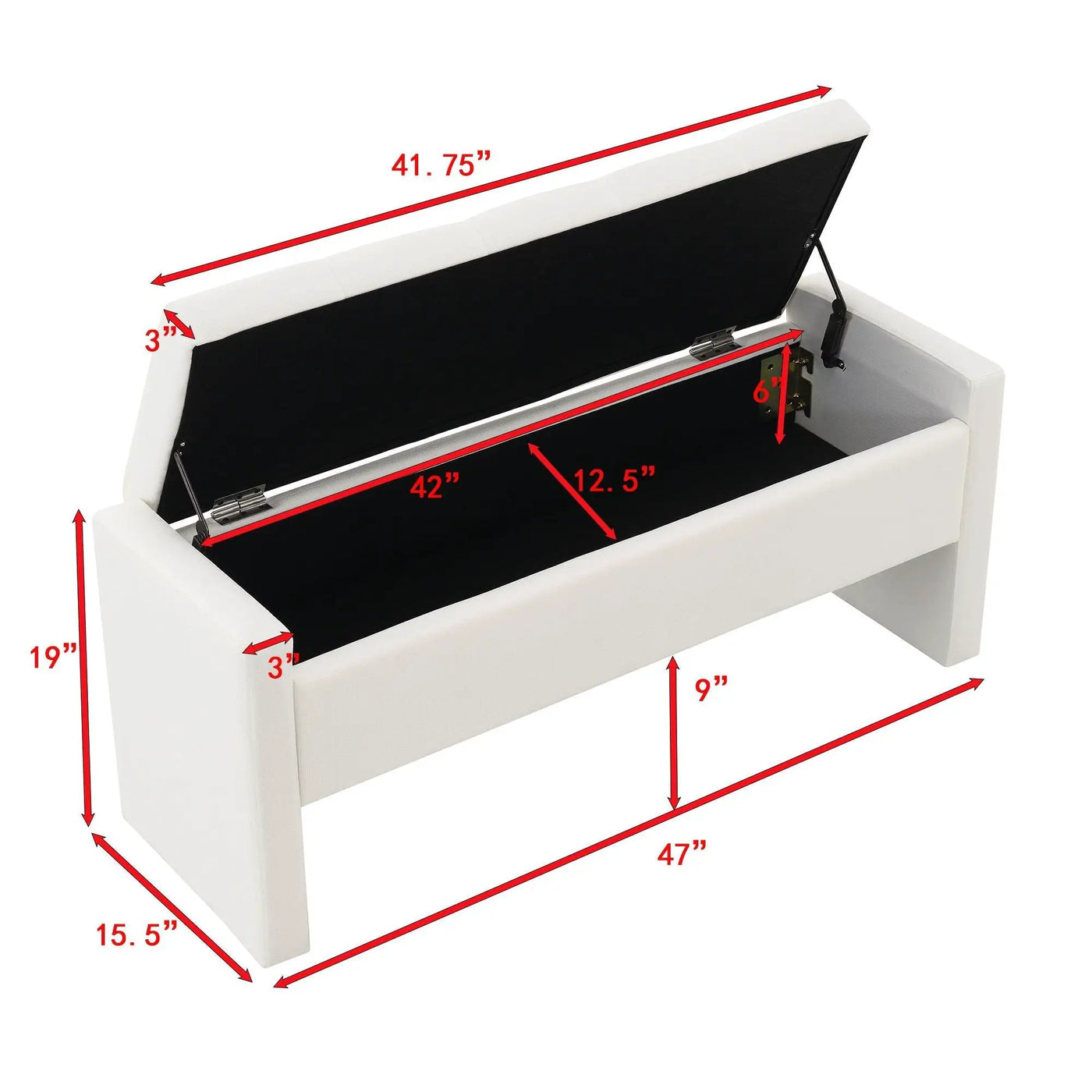 Modern Upholstered Large Bed End Bench With Storage by HouseOfZazla