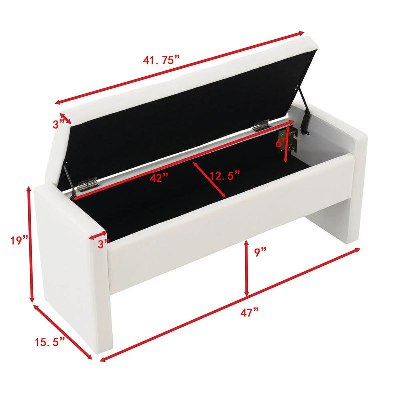 Modern Upholstered Large Bed End Bench With Storage by HouseOfZazla