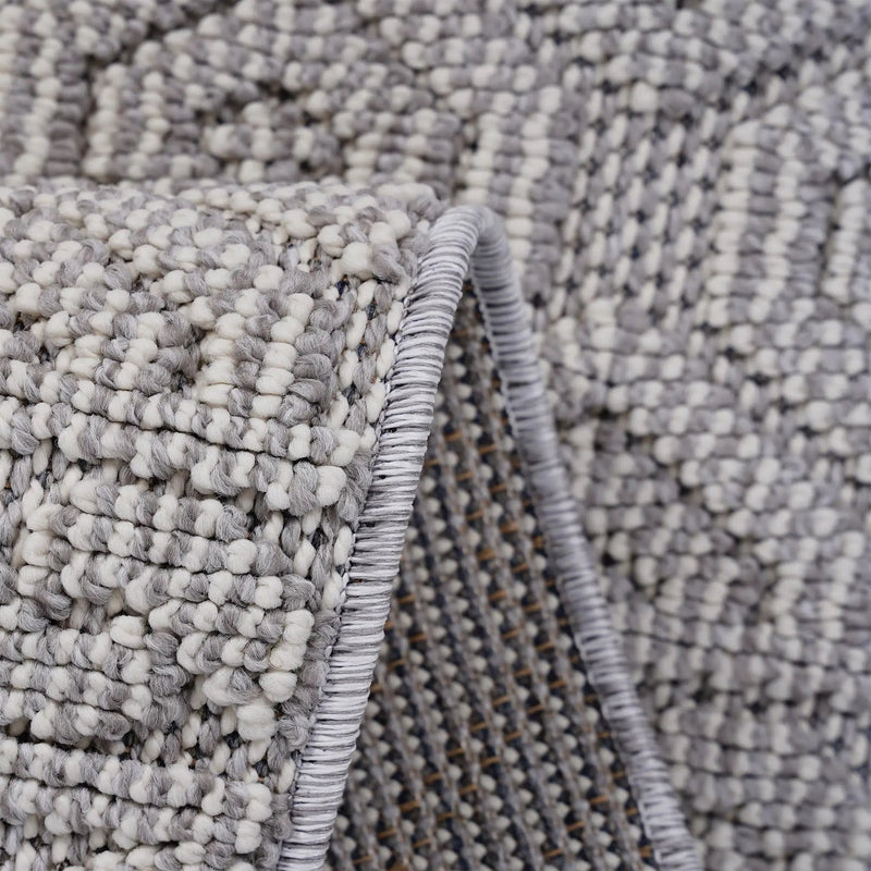 Guros - 8' X 10' Geometric Indoor / Outdoor Area Rug - White by HouseOfZazla