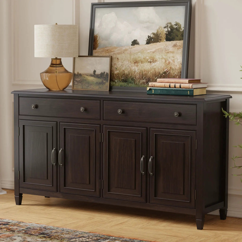 Connaught - Large Sideboard Buffet Storage Cabinet - Brown by HouseOfZazla