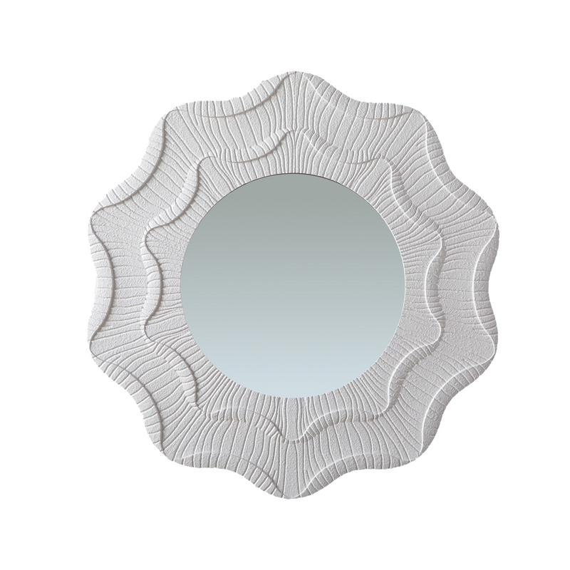 31.5 Inch Wavy Flower Wall Mirror by HouseOfZazla