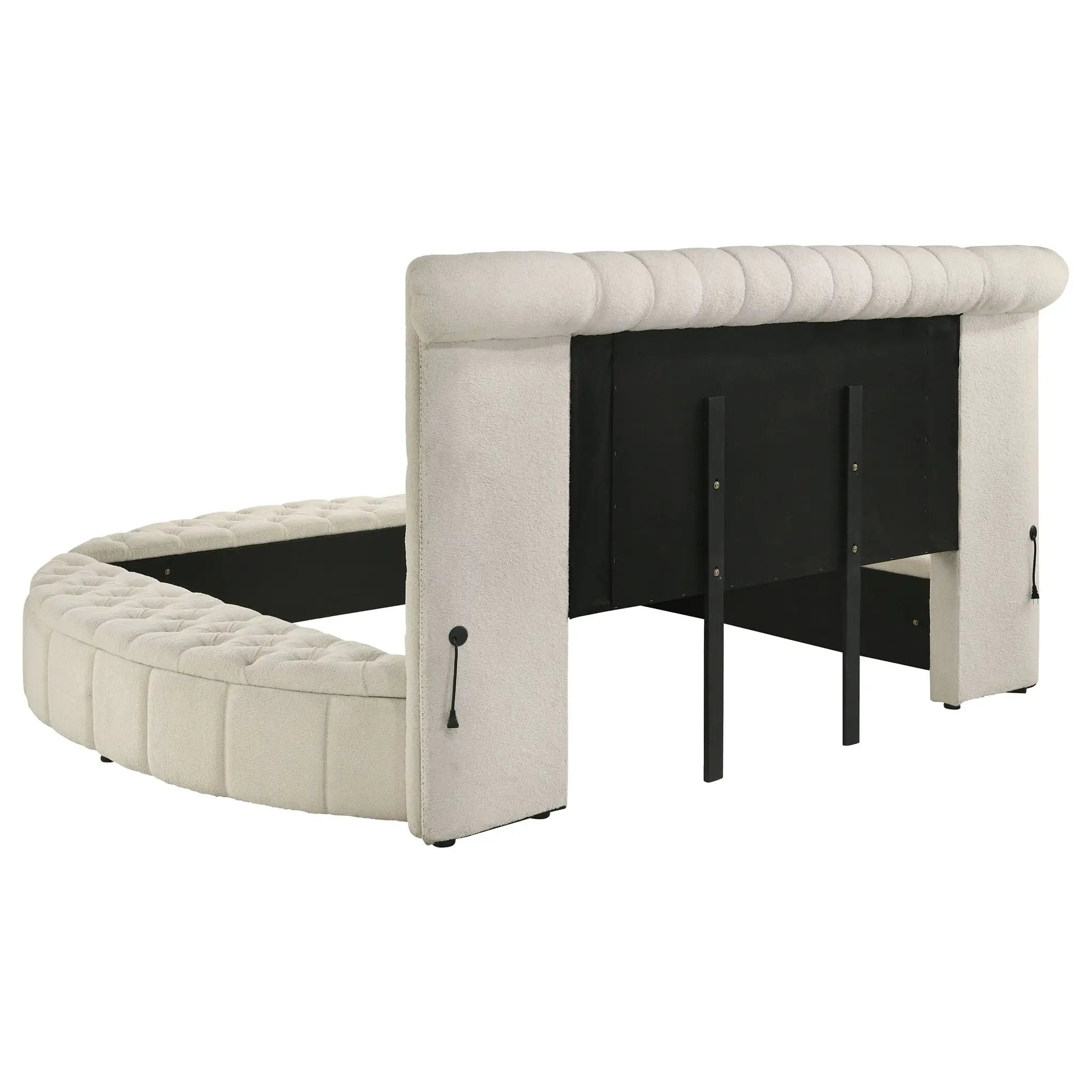 Sonya 4-piece Upholstered Eastern King Bedroom Set Ivory by Unique Piece Furniture