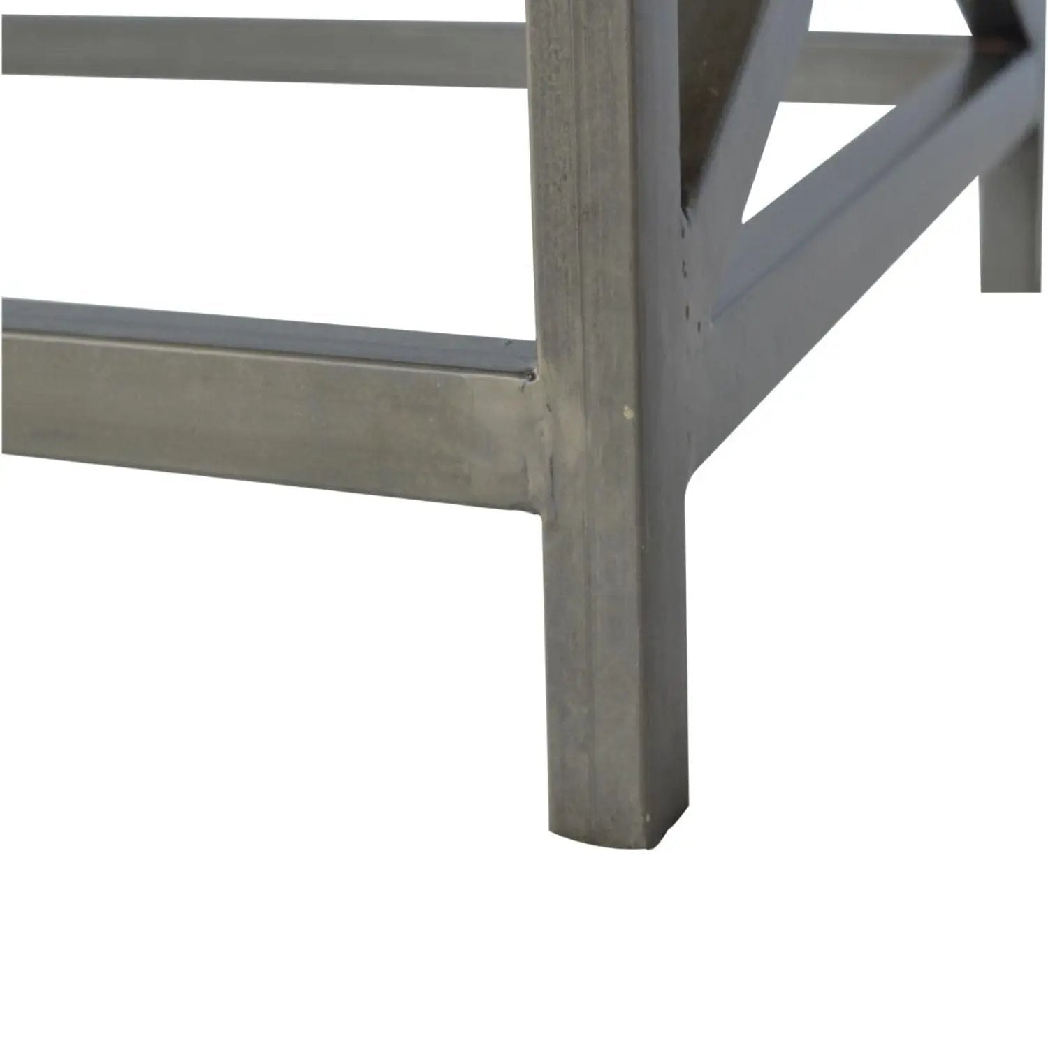 Cross Metal Coffee Table - Pewter by HouseOfZazla