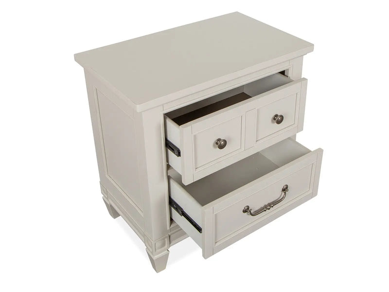 Willowbrook - Drawer Nightstand - Egg Shell White With Slight Rub Through by Unique Piece Furniture