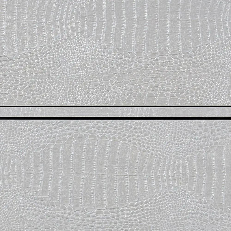 Anpu - Console Cabinet - Silver Faux Crocodile Skin by Unique Piece Furniture