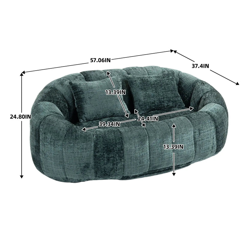 Bean Bag Lazy Sofa, Durable Comfort Lounger High Back Bean Bag Chair Couch by HouseOfZazla