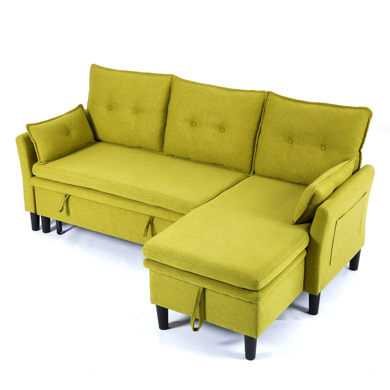 L-Shaped Reversible Chaise Sectional Sofa With Storage by HouseOfZazla