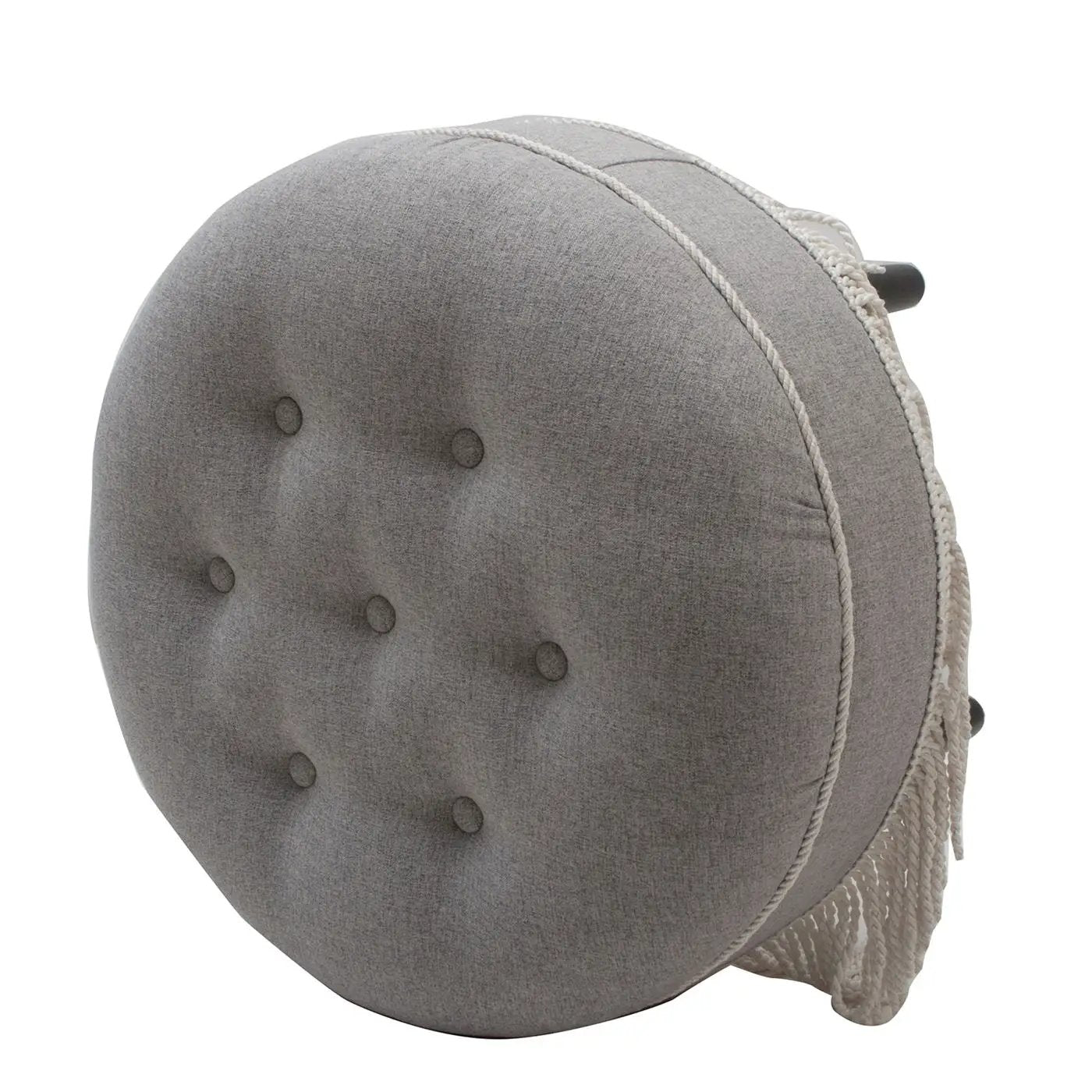 Yolanda - Round Upholstered Accent Ottoman by HouseOfZazla