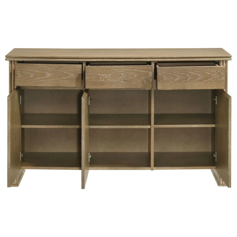 Dreydon - 3 Door Sideboard Server - Light Brown by HouseOfZazla