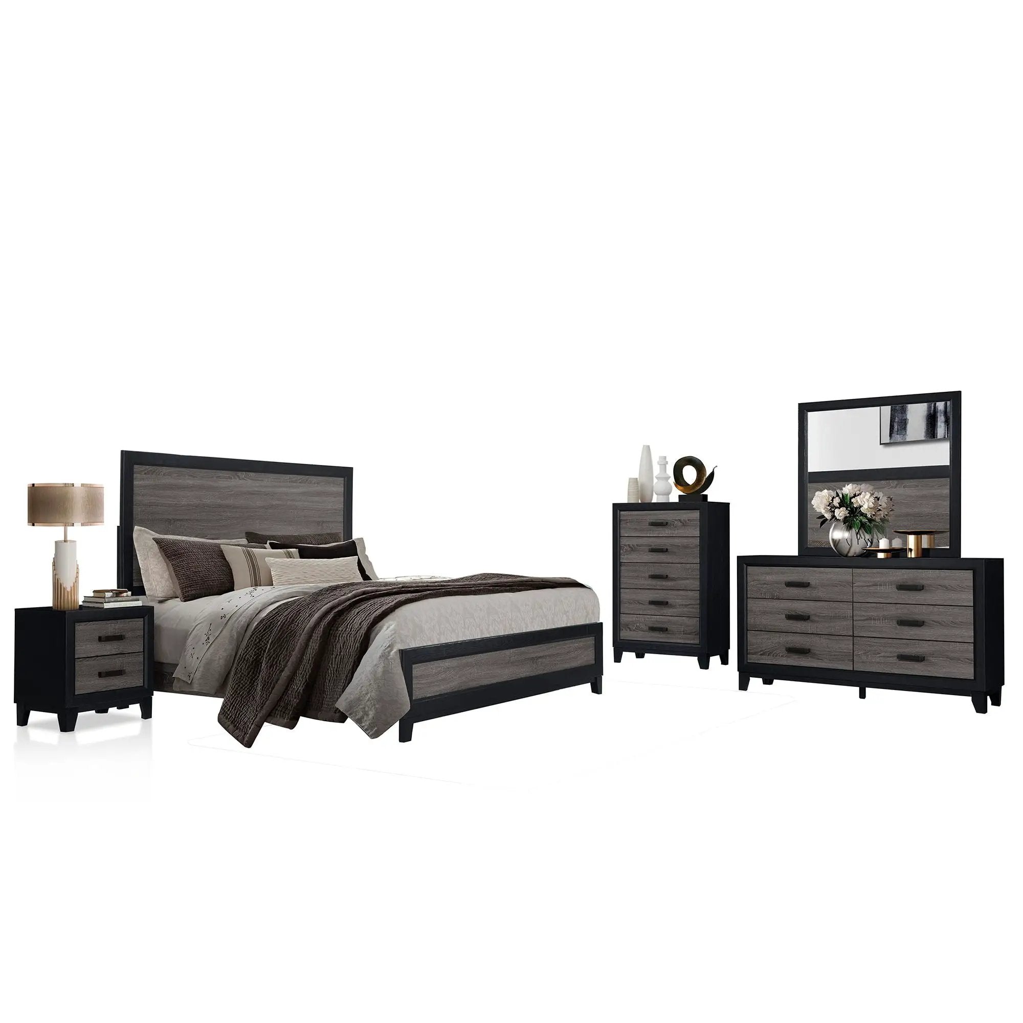 Soluto - Mirror - Gray / Black by Unique Piece Furniture