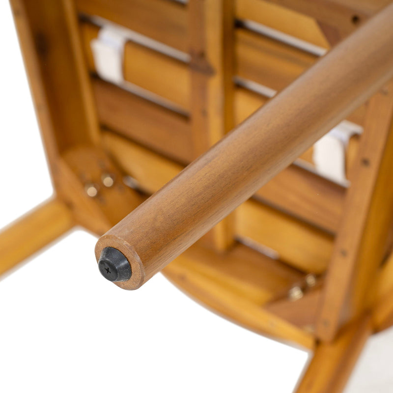 Klismos Dining Armchair (Set of 2) - Teak / Beige by HouseOfZazla